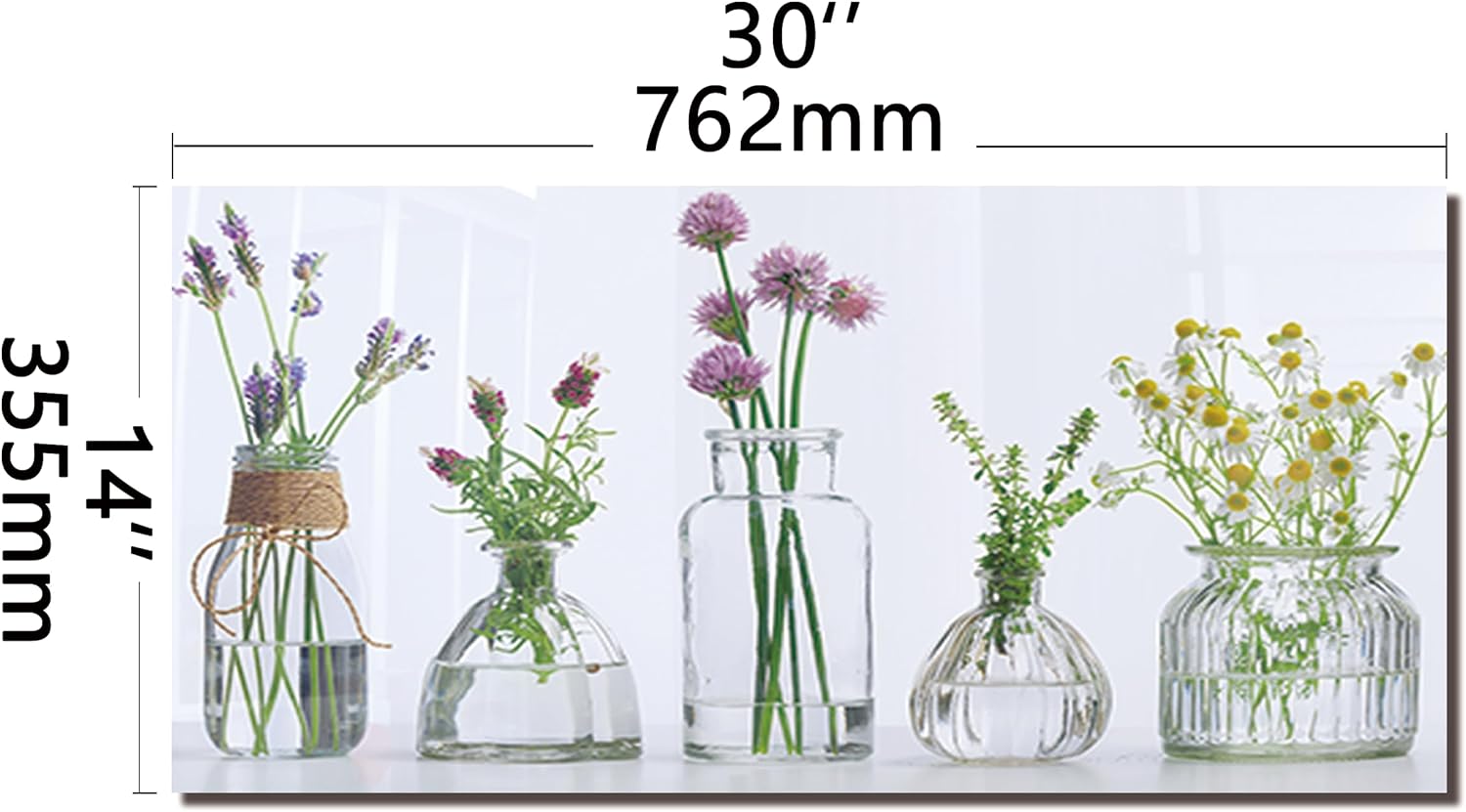 DAIFURONGE Flower Vase,Tempered Glass Backsplash for Kitchen,Easy to Clean, One Piece Glass Behind Stove Splashback Panel, Home Kitchen Wall Decor (30x14(76.2x35.56cm))